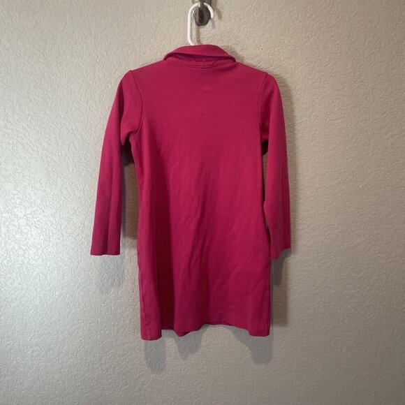 Primary.com Primary Girls 4 5 Dress Polo Pink Long Sleeve  Pockets - Picture 6 of 10